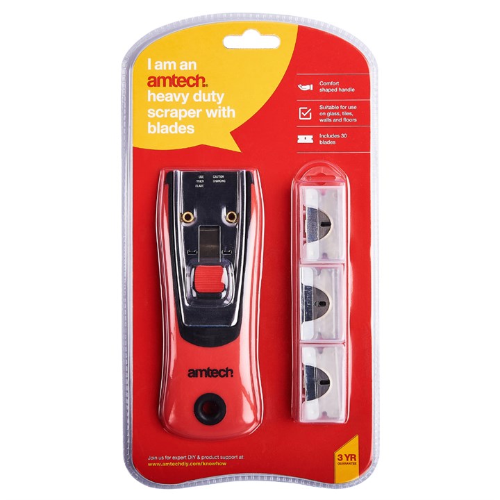 Amtech Heavy duty scraper with blades G0966