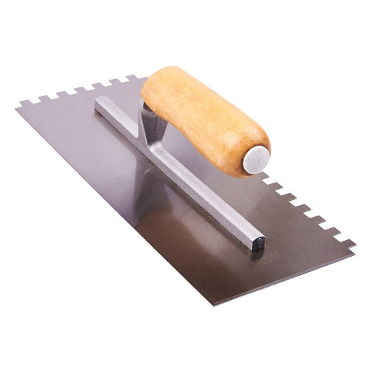 Amtech 280mm (11") Notched float trowel with wooden handle G1610