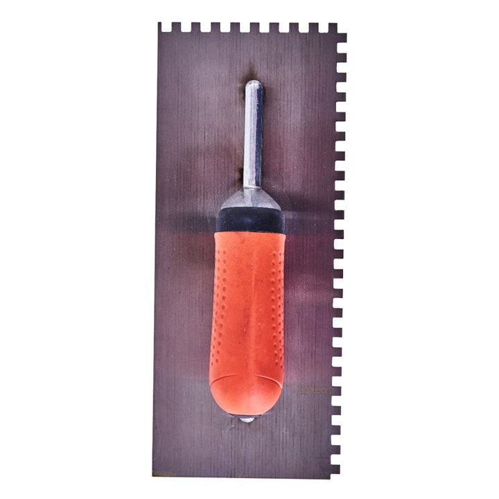 Amtech 280mm (11") Notched float trowel with soft grip handle G1611
