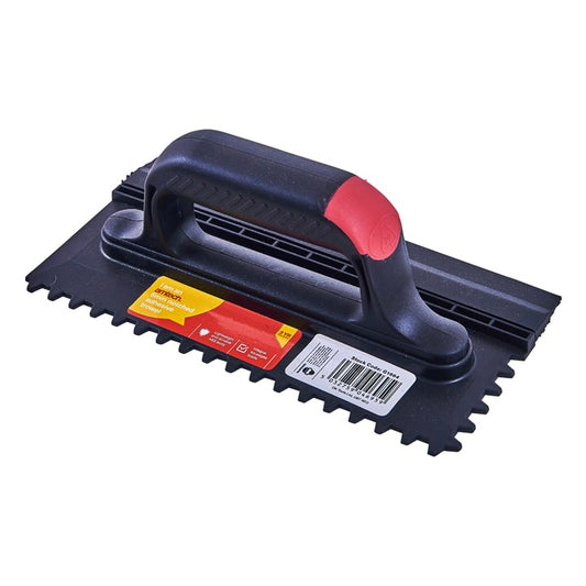 Amtech Notched adhesive trowel with squeegee blade G1664