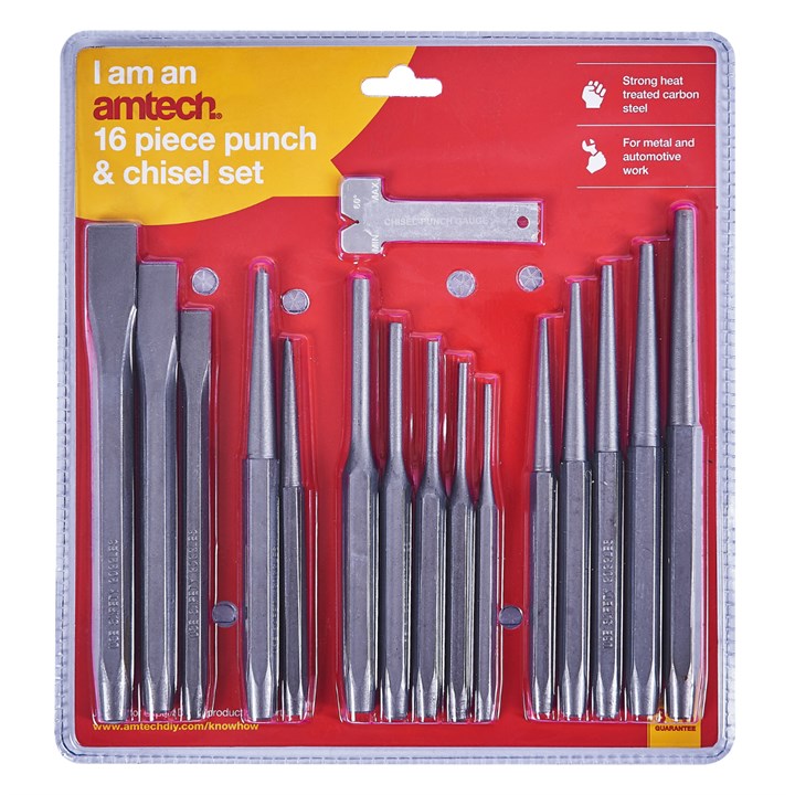 Amtech 16 Piece mechanic's punch and chisel set G4120