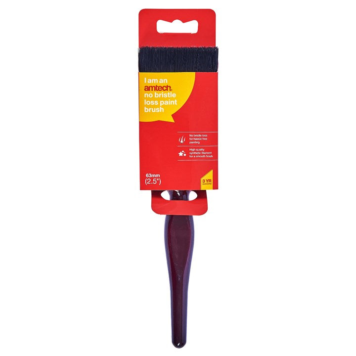 Amtech 63mm (2.5") No bristle loss paint brush G4320