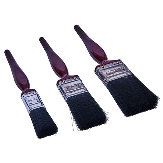 Amtech 3 Piece no bristle loss paint brush set G4335