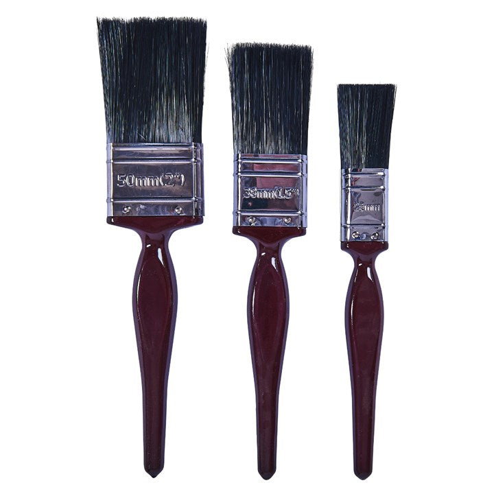 Amtech 3 Piece no bristle loss paint brush set G4335