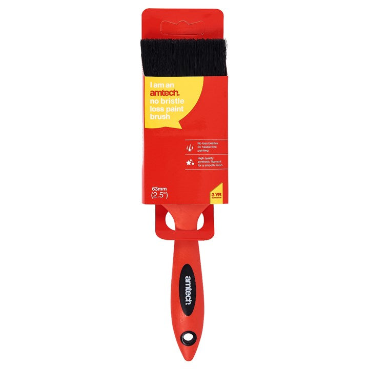 Amtech 63mm (2.5") No bristle loss paint brush G4370