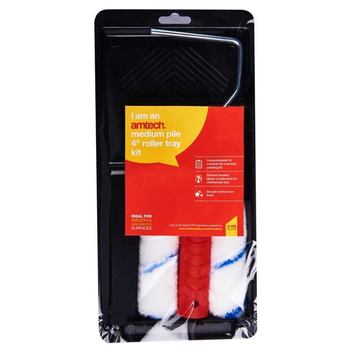Amtech Medium pile 100mm (4") roller tray kit G4470