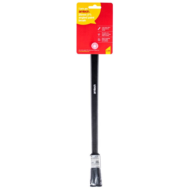 Amtech 25mm (1") Long reach angled paint brush G4485