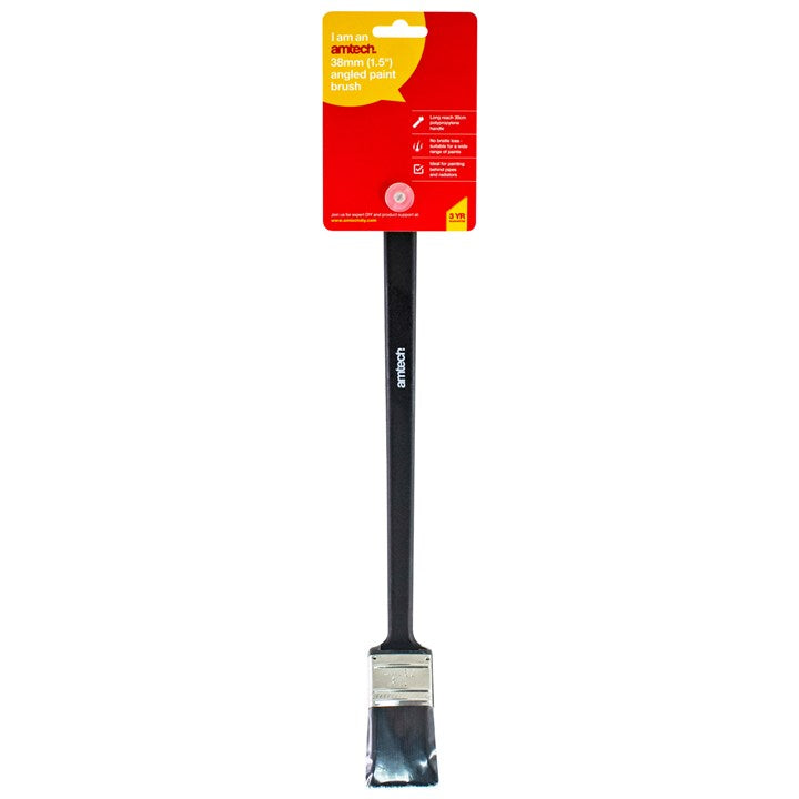 Amtech 38mm (1.5") Long reach angled paint brush G4490