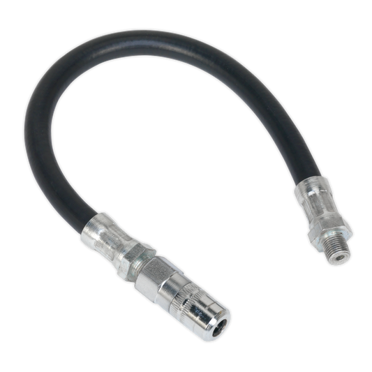 Sealey 300mm Flexible Rubber Grease Gun Delivery Hose with 4-Jaw Connector GGHE300