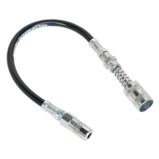 Sealey 300mm Flexible Rubber Delivery Hose with 4-Jaw Connector & Quick Release Coupling GGSF300
