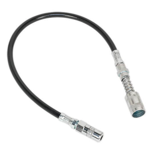 Sealey 450mm Flexible Rubber Delivery Hose with 4-Jaw Connector & Quick Release Coupling GGSF450