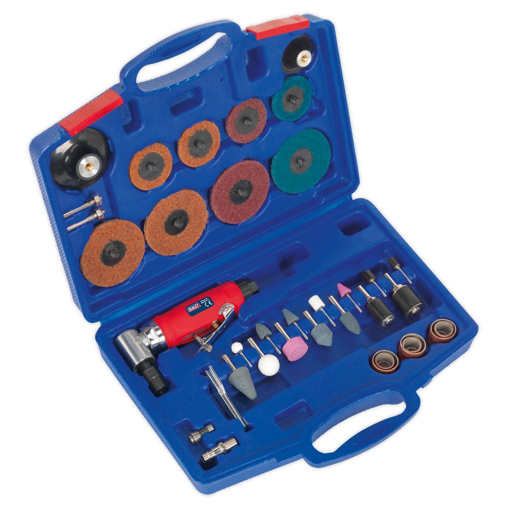 Sealey 42pc Air Angle Die Grinding/Sanding Kit GSA674K