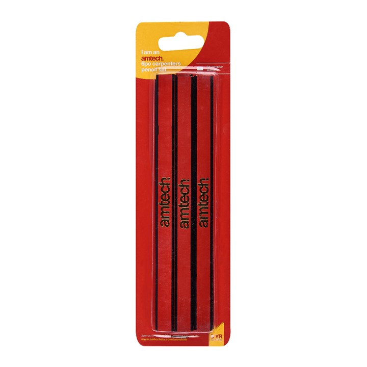 Amtech 6 Piece hardwood carpenter's pencil set H2105