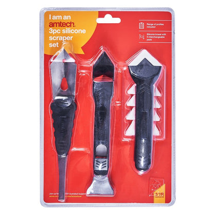Amtech 3 Piece silicone scraper set H2145