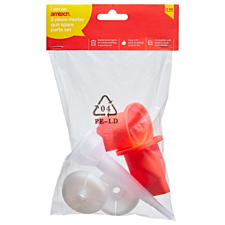 Amtech 5 Piece mortar gun spare kit H2180