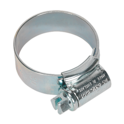 Sealey Ø22-30mm Zinc Plated HI-GRIP® Hose Clip - Pack of 20 HCJ1A