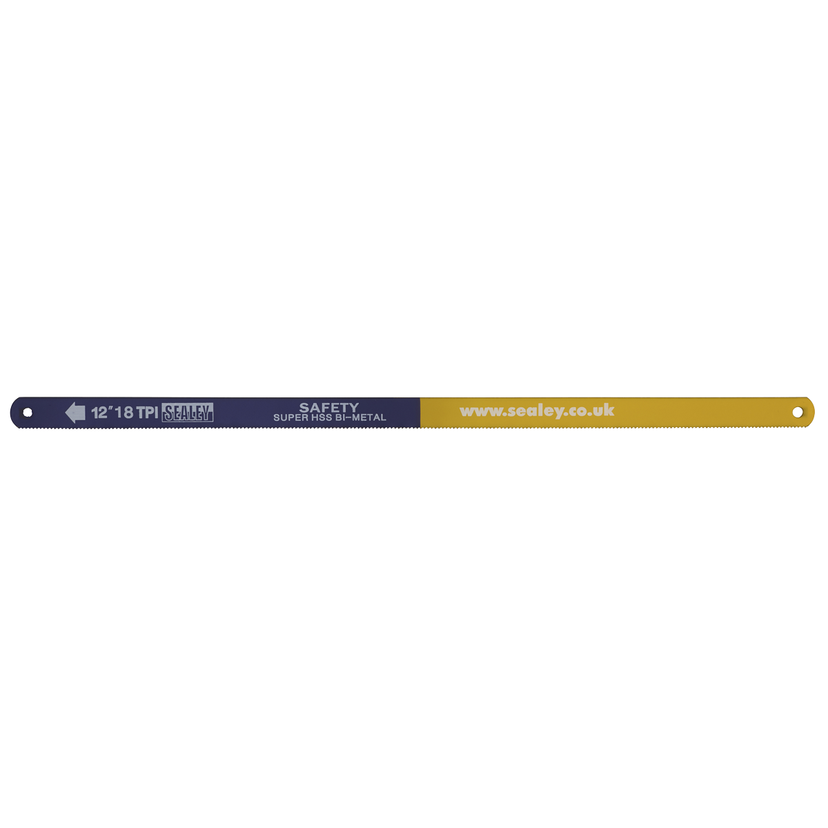 Sealey 18tpi Bi-Metal Hacksaw Blade HSS - Pack of 5 HSB0518