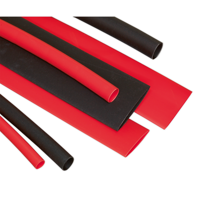 Sealey 95pc 100mm Heat Shrink Tubing Assortment - Black & Red HST100BR