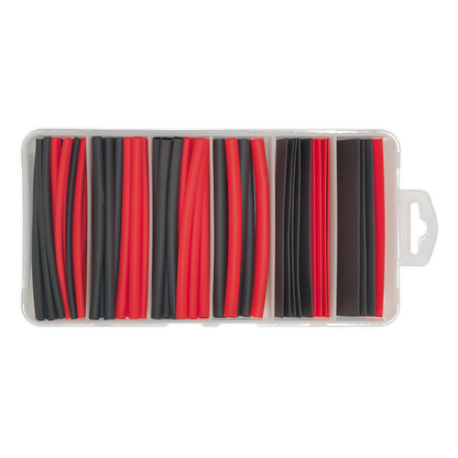 Sealey 95pc 100mm Heat Shrink Tubing Assortment - Black & Red HST100BR