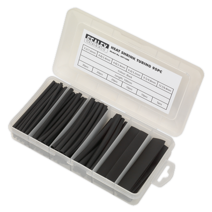 Sealey 95pc 100mm Heat Shrink Tubing Assortment - Black HST100B
