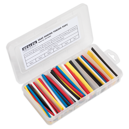 Sealey 95pc 100mm Heat Shrink Tubing Assortment - Mixed Colours HST100MC