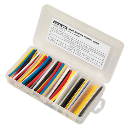 Sealey 95pc 100mm Heat Shrink Tubing Assortment - Mixed Colours HST100MC