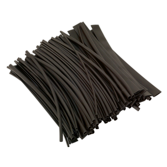 Sealey 100pc 200mm Heat Shrink Tubing - Black HST200B
