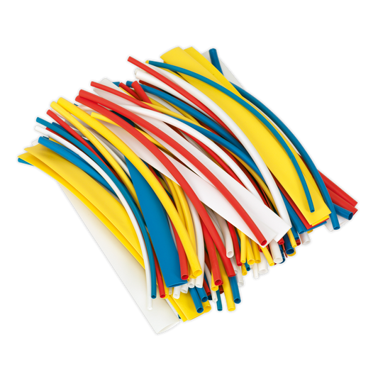 Sealey 100pc 200mm Heat Shrink Tubing - Mixed Colours HST200MC