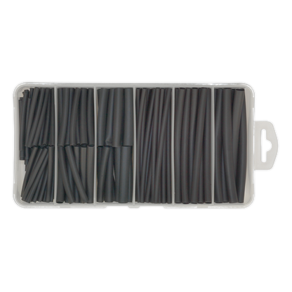 Sealey 180pc 50 & 100mm Heat Shrink Tubing Assortment - Black HST501B