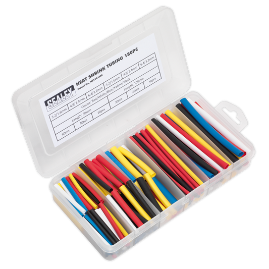 Sealey 180pc 50 & 100mm Heat Shrink Tubing Assortment - Mixed Colours HST501MC