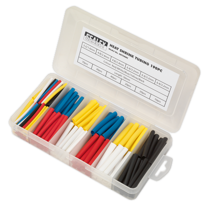 Sealey 190pc 50mm Heat Shrink Tubing Assortment - Mixed Colours HST50MC