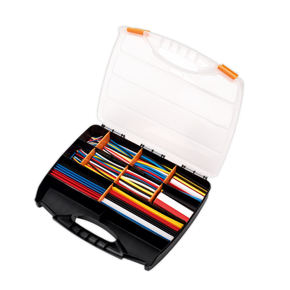 Sealey 590pc 50, 100, 150 & 200mm Heat Shrink Tubing Assortment - Mixed Colours HST590MC