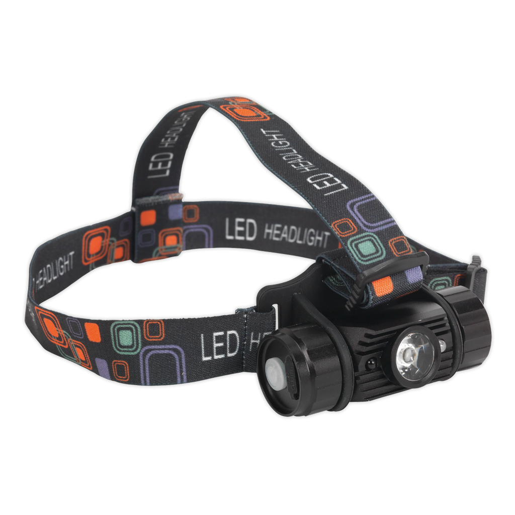 Sealey 5W CREE* XPG LED Rechargeable Head Torch with Auto-Sensor HT108LED