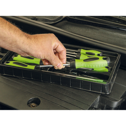 Sealey 8pc Screwdriver Set - Hi-Vis Green HV001