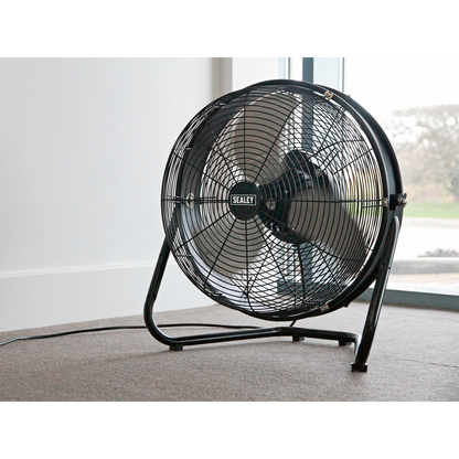 Sealey 18" Industrial High Velocity Floor Fan with Internal Oscillation HVF18IS