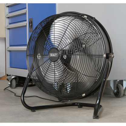 Sealey 18" Industrial High Velocity Floor Fan with Internal Oscillation HVF18IS