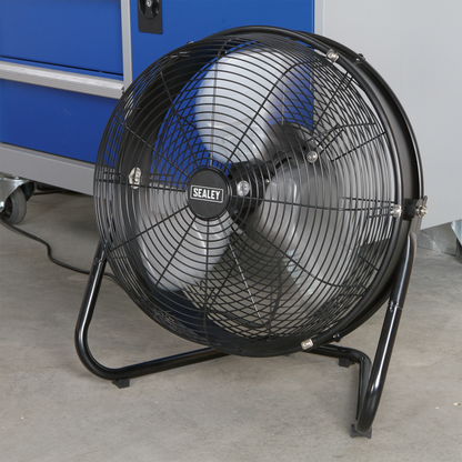 Sealey 18" Industrial High Velocity Floor Fan with Internal Oscillation HVF18IS