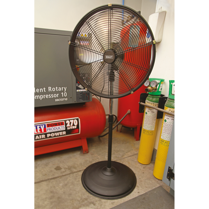 Sealey 20" Industrial High Velocity Oscillating Pedestal Fan HVF20PO