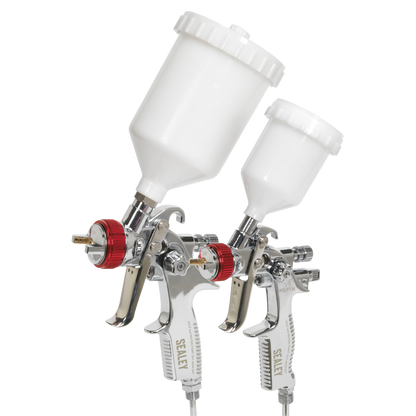 Sealey HVLP Top Coat/Touch-Up Gravity Feed Spray Gun Set HVLP774