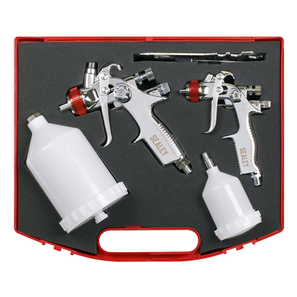 Sealey HVLP Top Coat/Touch-Up Gravity Feed Spray Gun Set HVLP774