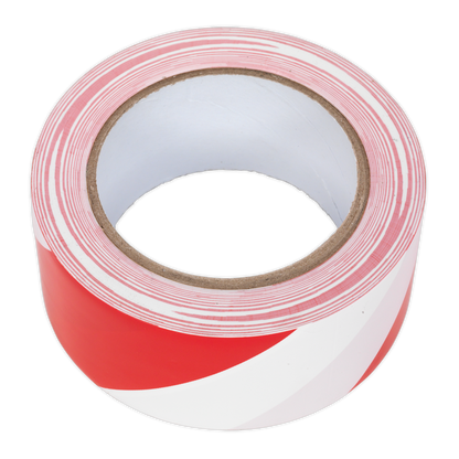 Sealey 50mm x 33m Red/White Hazard Warning Tape HWTRW