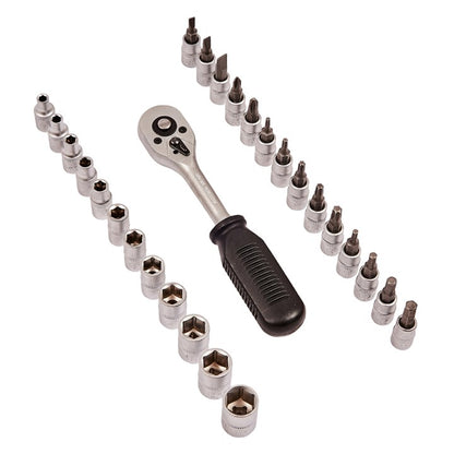 Amtech 27 Piece 1/4" drive socket and bit set I0225