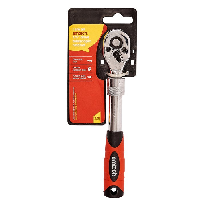 Amtech 6mm (1/4") Heavy duty telescopic ratchet I3440