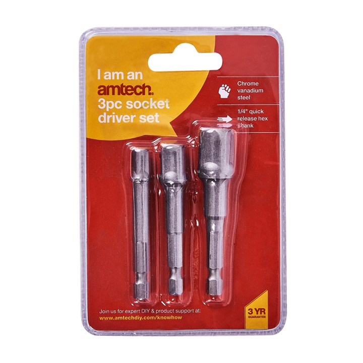 Amtech 3 Piece socket driver set I5700