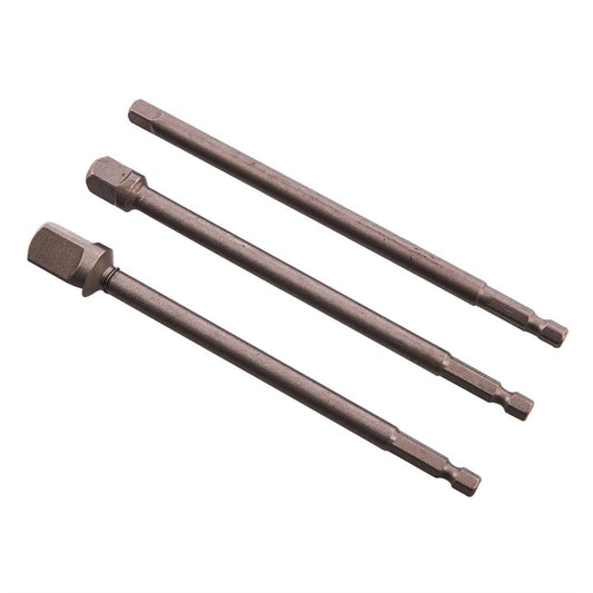 Amtech 3 Piece 150mm 1/4" hex extension adapter set I5705