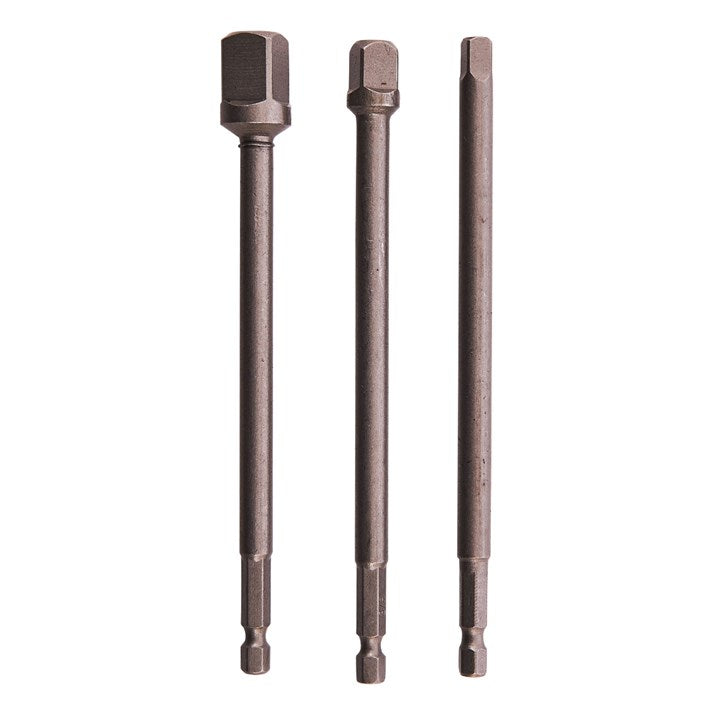Amtech 3 Piece 150mm 1/4" hex extension adapter set I5705