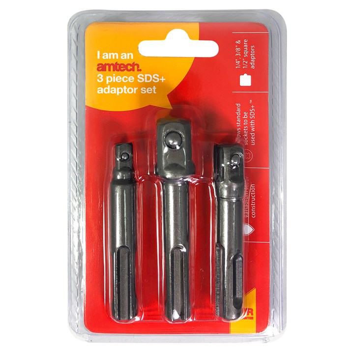 Amtech 3 Piece SDS plus adaptor set I5730