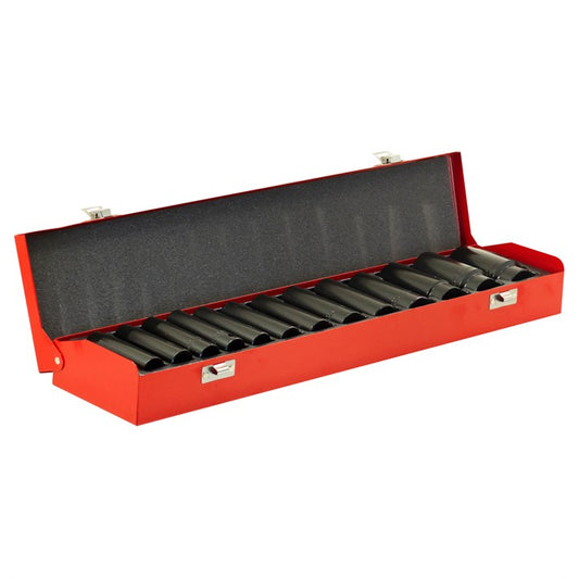 Amtech 13 Piece 1/2'' square drive deep impact socket set I7405