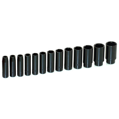 Amtech 13 Piece 1/2'' square drive deep impact socket set I7405
