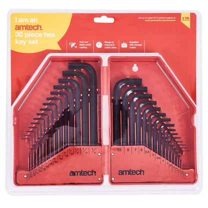 Amtech 30 Piece hex key set I8825